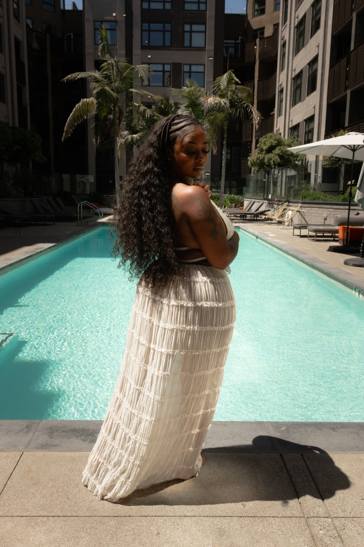 Sheer 2 piece Backless Set