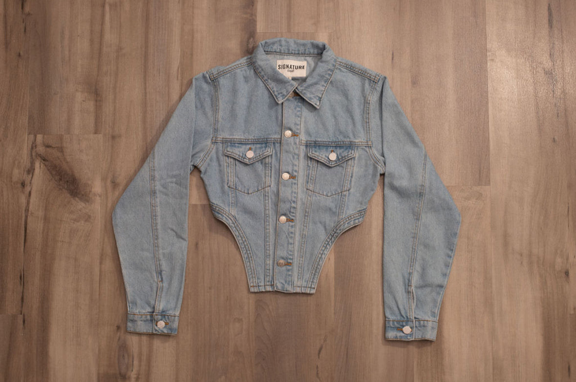 Crop Denim Jacket | Classic & Versatile Outerwear